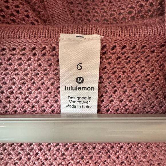 Lululemon Still Movement Knitted Open Back Activewear Pink Cardigan 6 - Picture 5 of 5